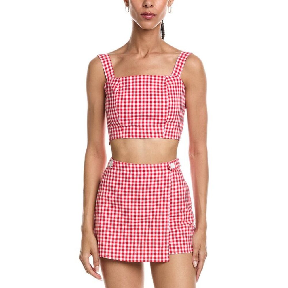 Abbey Womens  Crop Top, Red